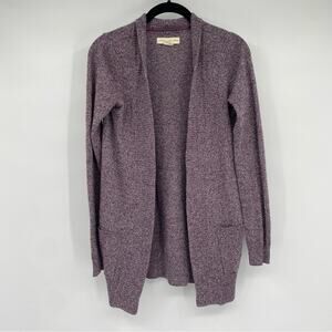 Staring at Stars Anthropologie Women's Heather Purple Open Front Cardigan Small